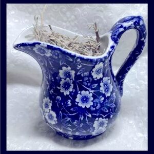 Blue Floral Ceramic Pitcher
